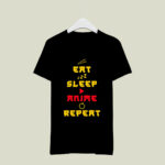 Japanese Eat Sleep Anime Repeat Manga Kawaii Otaku Kanji 2 T Shirt