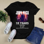 John Wick 10 Years 2014 2024 Keanu Reeves Signature 4 T Shirt
