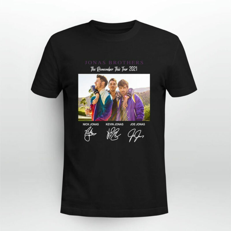 Jonas Brothers The Remember This Tour 2021 Front 4 T Shirt