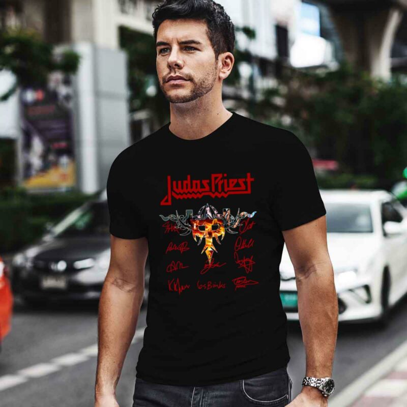 Judas Priest Band Logo Signatures Two Sides 0 T Shirt