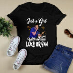 Just A Girl In Love With Her Luke Bryan 2 T Shirt