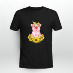 Just A Girl Who Love Pig And Sunflower 3 T Shirt