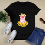 Just A Girl Who Love Pig And Sunflower 4 T Shirt