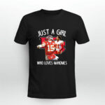 Just A Girl Who Loves Mahomes Kansas City Chiefs 3 T Shirt