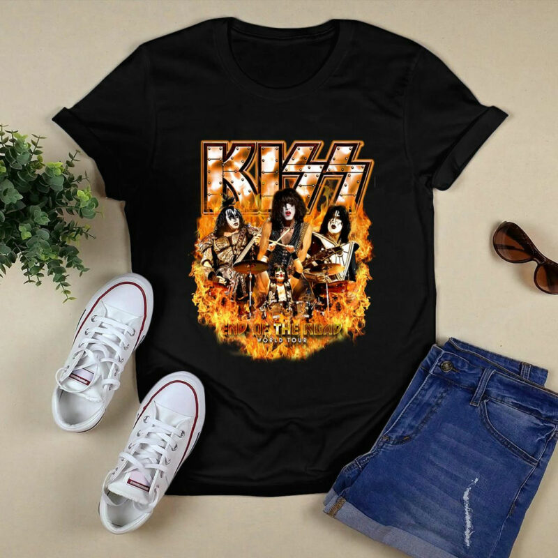 Kiss End Of The Road World Tour 2021 Rock Band Front 4 T Shirt