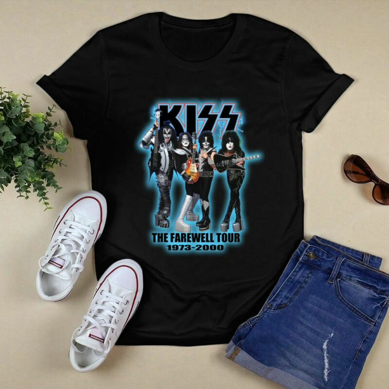 Kiss The Farewell Tour 1973 2000 Vintage Front 4 T Shirt