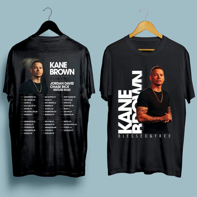Kane Brown Blessed And Free Tour 2022 Front 4 T Shirt