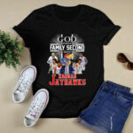 Kansas Jayhawks God First Family Second 4 T Shirt