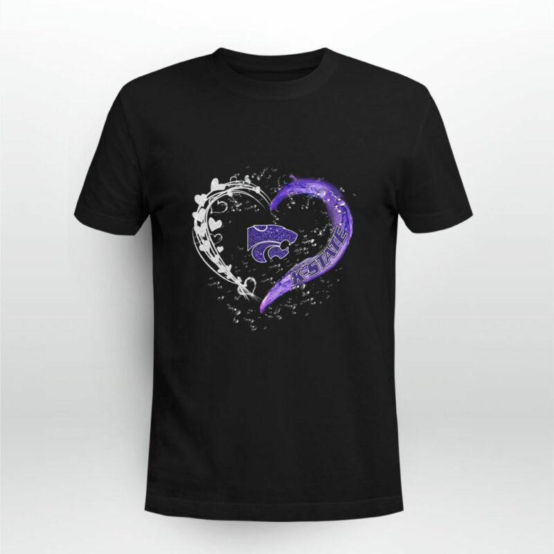 Kansas State Wildcats Logo Heart 0 T Shirt