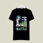 Ken Griffey Jr and Steve Largent Seattle Skyline signatures 4 T Shirt