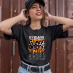 Kiss Band 51 Year Anniversary 1973 2024 Signatures Thank You For The Memories 1 T Shirt