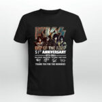 Kiss band 51st Anniversary 1973 2024 Signature 2 T Shirt