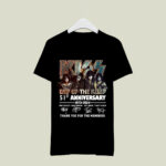 Kiss band 51st Anniversary 1973 2024 Signature 3 T Shirt