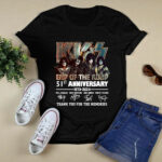 Kiss band 51st Anniversary 1973 2024 Signature 4 T Shirt