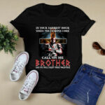 Knights Templar Lion In Your Darkest Hour When The Demons Come Call On Me Brother 2 T Shirt
