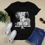 Kobe Bryant and Michael Jordan love now and forever basketball signature 2 T Shirt