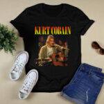 Kurt Cobain Nirvana Acoustic Portrait Rock Band 3 T Shirt 1