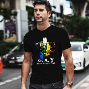 LGBT Cross Jesus Gay God Accepts You 0 T Shirt