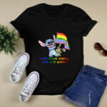 LGBT Stitch Ohana Means Nobody Gets Left Behind Flag 1101 T Shirt