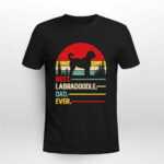 Labradoodle Best Dad Ever Gift Dog Vintage Retro Men 2 T Shirt
