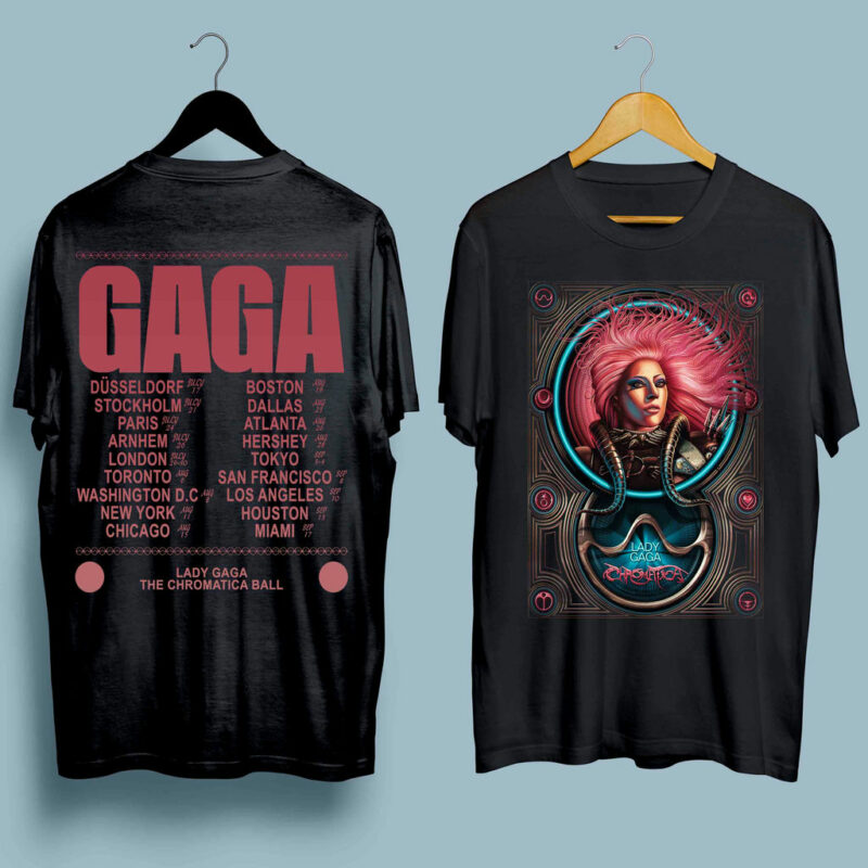 Lady Gaga Tour The Chromatica Ball Double Sides 2022 Front 4 T Shirt