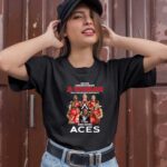 Las Vegas Aces Never Underestimate A Woman Who Understands Basketball And Loves Aces Signatures 3 T Shirt