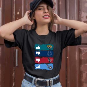 Like Jaguars Dislike Colts Dislike Texans and Fck Titans 0 T Shirt