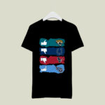 Like Jaguars Dislike Colts Dislike Texans and Fck Titans 2 T Shirt