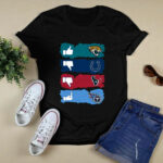 Like Jaguars Dislike Colts Dislike Texans and Fck Titans 3 T Shirt