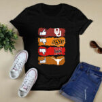 Like Sooners Oklahoma state cowboys cornhuskers and Longhorns 4 T Shirt
