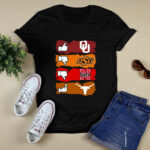 Like sooners Oklahoma state cowboys nebraska cornhuskers and longhorns 4 T Shirt