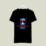 Llamerica llama with American flag headband 2 T Shirt