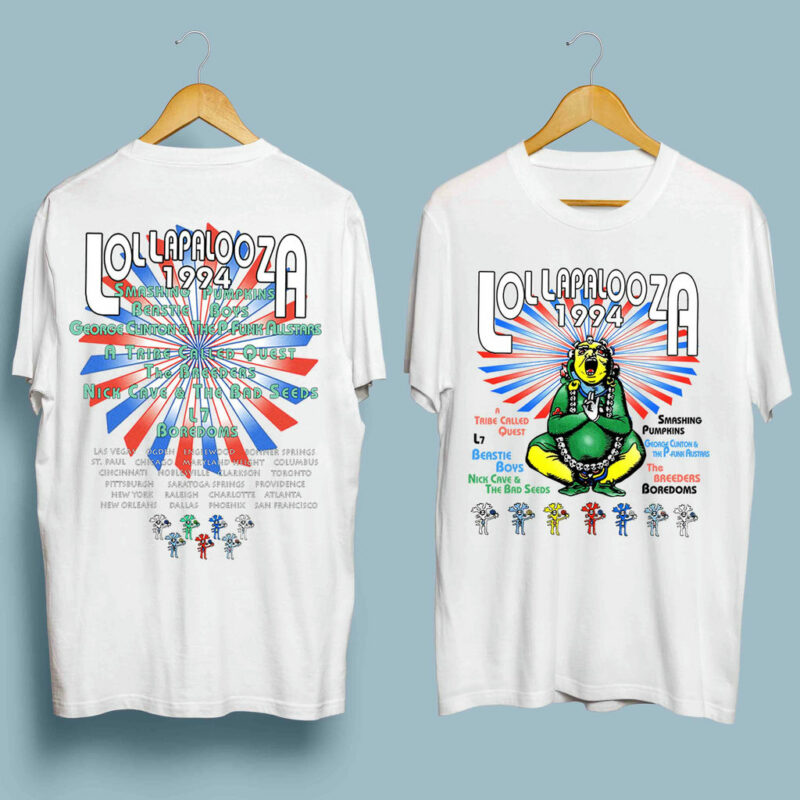 Lollapalooza Tour Vintage 1994 Front 5 T Shirt