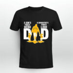 Los Angeles Chargers Dad a sons first hero a daughters first love 4 T Shirt