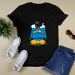 Los Angeles Chargers Snoopy Pumpkin House 2 T Shirt