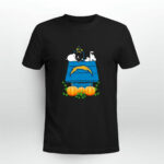 Los Angeles Chargers Snoopy Pumpkin House 3 T Shirt