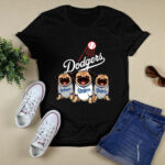 Los Angeles Dodgers And 3 Cute Pug Dog 2 T Shirt