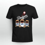 Los Angeles Dodgers And 3 Cute Pug Dog 4 T Shirt