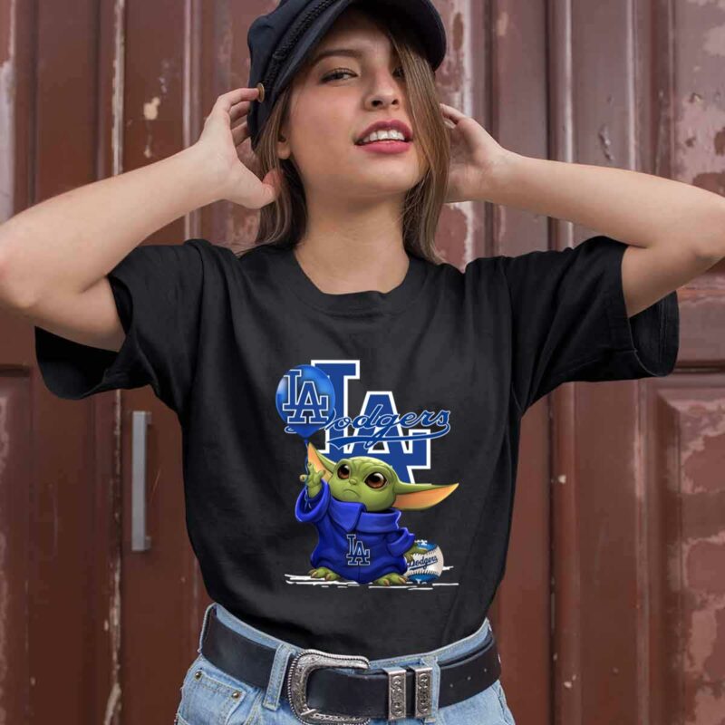 Los Angeles Dodgers Baseball Star Wars Baby Yoda 2021 0 T Shirt