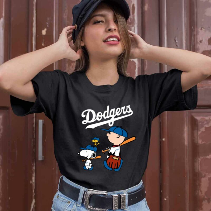 Los Angeles Dodgers Lets Play Baseball Together Snoopy 0 T Shirt