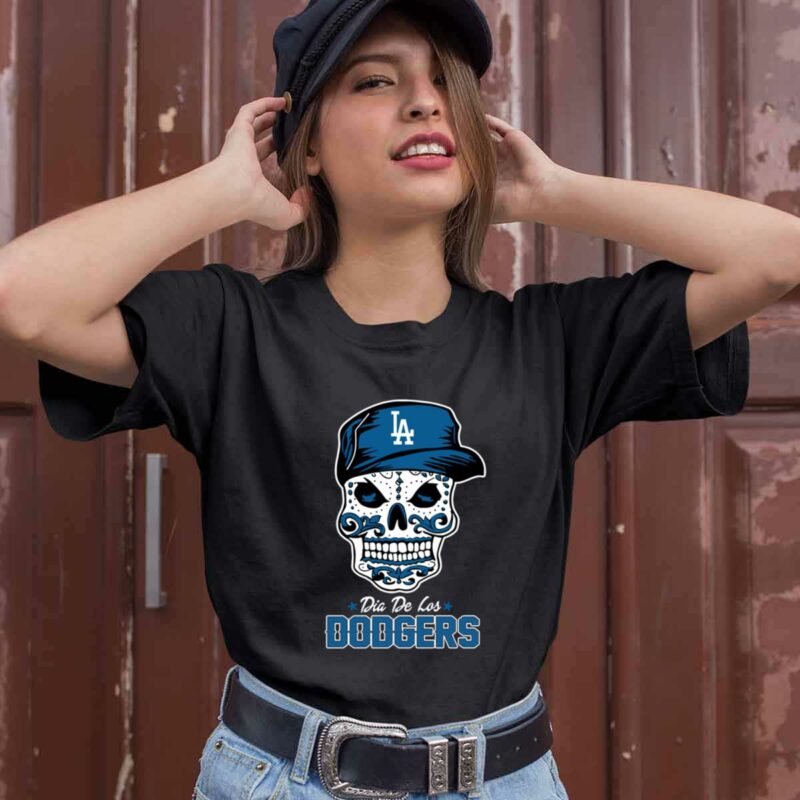 Los Angeles Dodgers Skull Dia De Los Dodgers 0 T Shirt