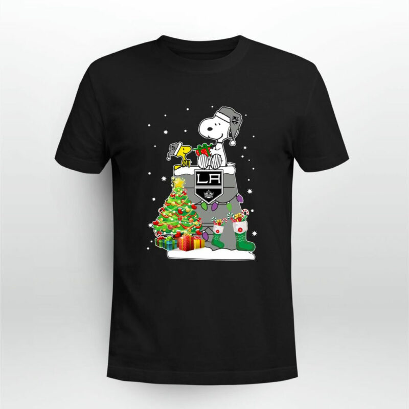 Los Angeles Kings Snoopy Woodstock Christmas 0 T Shirt