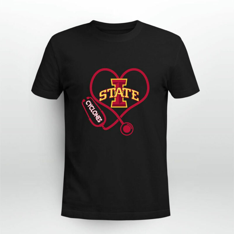 Love Iowa State Cyclones Stethoscope Heartbeat Nurse 0 T Shirt