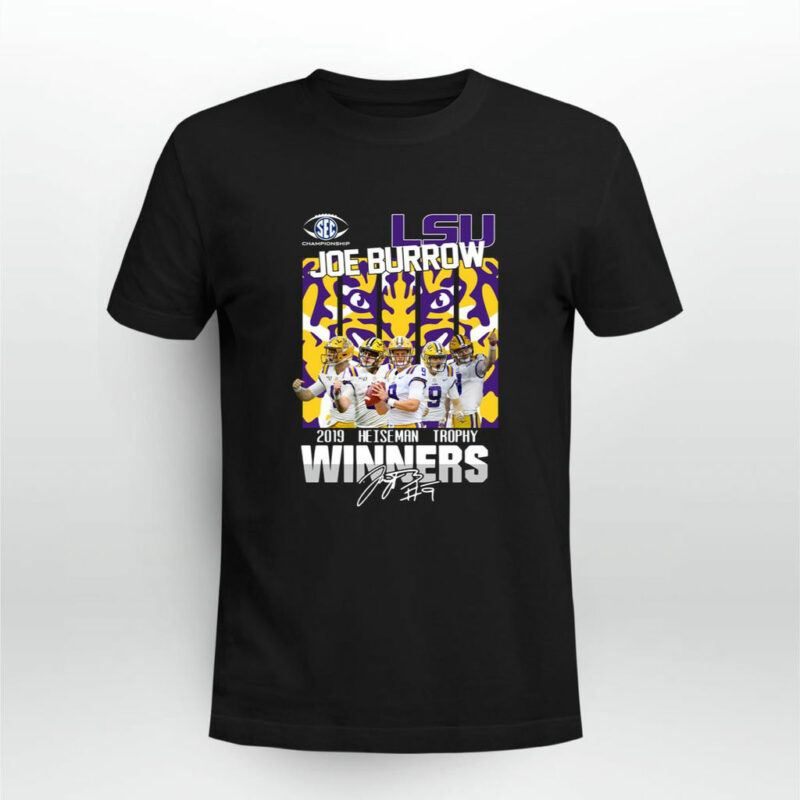 Lsu Joe Burrow 2019 Heisman Trophy Winners Signature 0 T Shirt