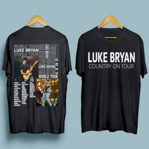 Luke Bryan Country On Tour 2023 Luke Bryan Music Concert Double Sides front 4 T Shirt