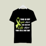 Lymphoma Cancer Yellow Ribbon My Fight My Life 2 T Shirt