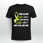 Lymphoma Cancer Yellow Ribbon My Fight My Life 4 T Shirt