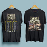 Lynyrd Skynyrd 2021 Big Wheels Keep on Turnin Concert Tour front 4 T Shirt