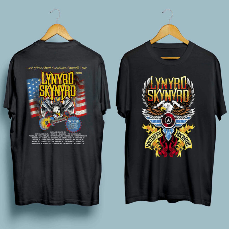Lynyrd Skynyrd Last Of The Street Survivors Farewell Tour 2018 Front 4 T Shirt