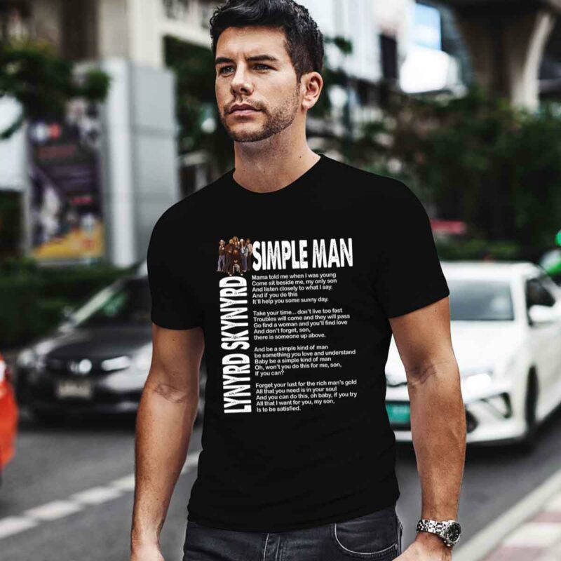 Lynyrd Skynyrd Simple Man Lyrics 0 T Shirt